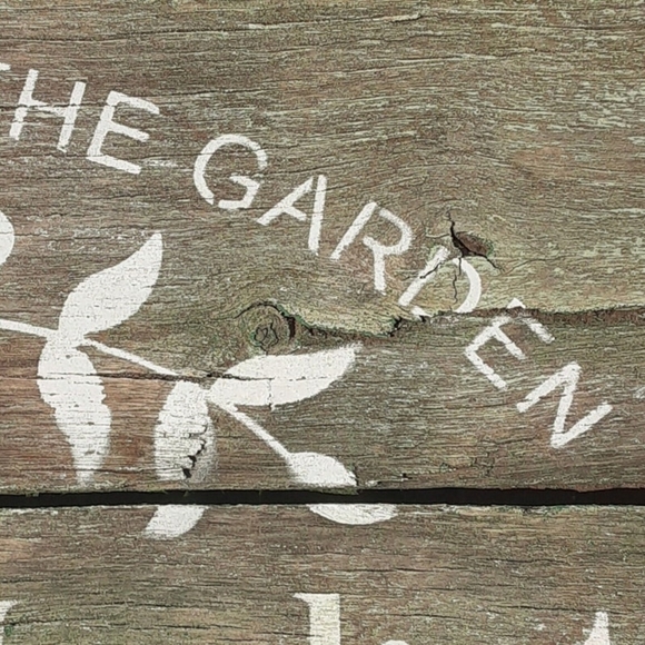 Cottontail Market Rescued Wood Garden Sign 20" Spring Easter Rabbit Wall Sign - Picture 3 of 10